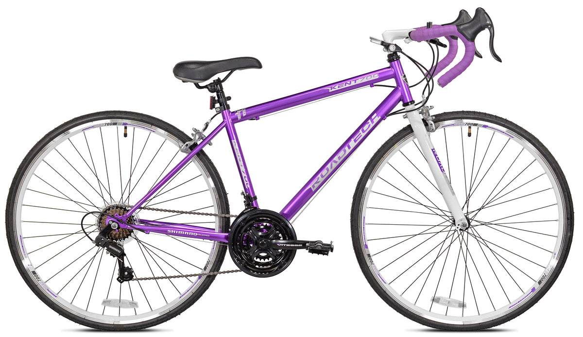 Women s 700c RoadTech Road 21 Speed Bike Purple Ages 15 Free