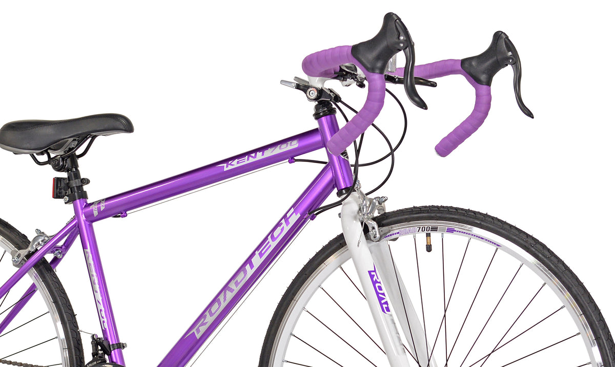 Women s 700c RoadTech Road 21 Speed Bike Purple Ages 15 Free