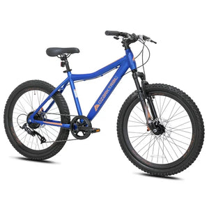 24" Ozark Trail Mountain Pro Off Road Trail Bike 8-Speed Bicycle, Blue