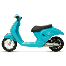 Load image into Gallery viewer, 24V Retro Euro-Style Battery-Powered Electric Scooter, Ages 13+ Blue
