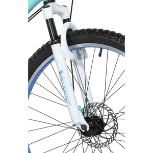 26" Genesis Whirlwind Mountain Bike Off Road Trail Tires 21-Speed Bicycle, Blue