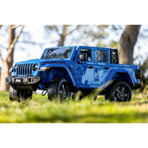 12V Jeep Gladiator Ride-On Truck Battery-Powered Vehicle w/ Sound Effects, Blue, Ages 3+