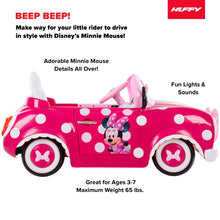 Load image into Gallery viewer, Disney Minnie Convertible Car Mouse 6V Battery-Powered Ride-On Toy, Ages 3+
