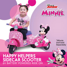 Load image into Gallery viewer, Minnie Mouse Battery-Powered Electric Scooter w/ Side Car, 18-30 Months, Pink
