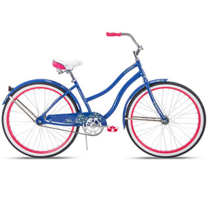 Women's Fairmont Cruiser Bike 26" Perfect Fit Steel Frame, Blue and Pink