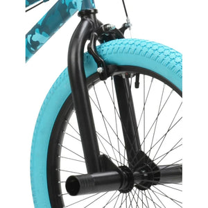 Girl's 20" Incognito BMX Bike w/ Front Pegs Turquoise Blue Graphics, Rider Height 4'2"+