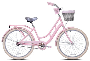 Women's Charleston Beach Cruiser Bike 26 Inch Perfect Fit Comfort Ride, Pink