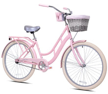 Load image into Gallery viewer, Women&#39;s Charleston Beach Cruiser Bike 26 Inch Perfect Fit Comfort Ride, Pink
