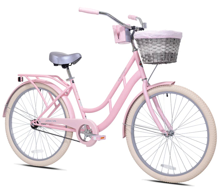 Women's Charleston Beach Cruiser Bike 26 Inch Perfect Fit Comfort Ride, Pink