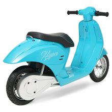 Load image into Gallery viewer, 24V Retro Euro-Style Battery-Powered Electric Scooter, Ages 13+ Blue
