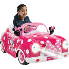 Load image into Gallery viewer, Disney Minnie Convertible Car Mouse 6V Battery-Powered Ride-On Toy, Ages 3+
