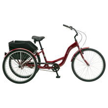 Load image into Gallery viewer, Adult 26&quot; Meridian Comfortable Tricycle w/ Rear Storage Basket, Cherry Red
