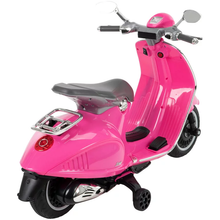 Load image into Gallery viewer, Vespa V6 Battery-Powered Scooter Ride-On Toy, Ages 18M+, Pink
