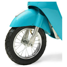 Load image into Gallery viewer, 24V Retro Euro-Style Battery-Powered Electric Scooter, Ages 13+ Blue
