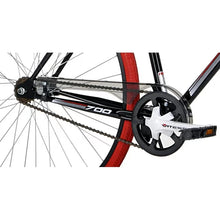 Load image into Gallery viewer, 700c Thruster Fixie Steel Frame Road Bike, Single Speed, Rider Height 5&#39;4&quot;+, Red
