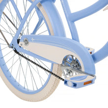 Load image into Gallery viewer, Girl&#39;s Deluxe Classic Cruiser Bike 24&quot; Perfect Fit Steel Frame Comfort Ride, Light Blue
