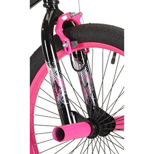 20" Trouble BMX Bike w/ Front Pegs, Cool Pink Graphics, Rider Height 4'2"+