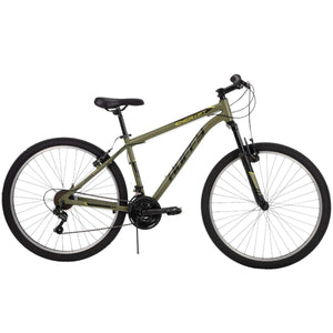 Men's 27.5" Encrypt Mountain Bike Off Road Trail Tires 21-Speed Bicycle, Army Green