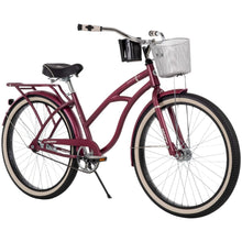 Load image into Gallery viewer, 26&quot; Women&#39;s Hawthorn Beach Cruiser Bike Perfect Fit Steel Frame, Cherry Red
