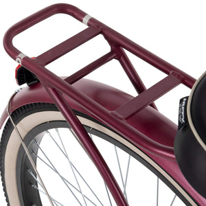 26" Women's Hawthorn Beach Cruiser Bike Perfect Fit Steel Frame, Cherry Red