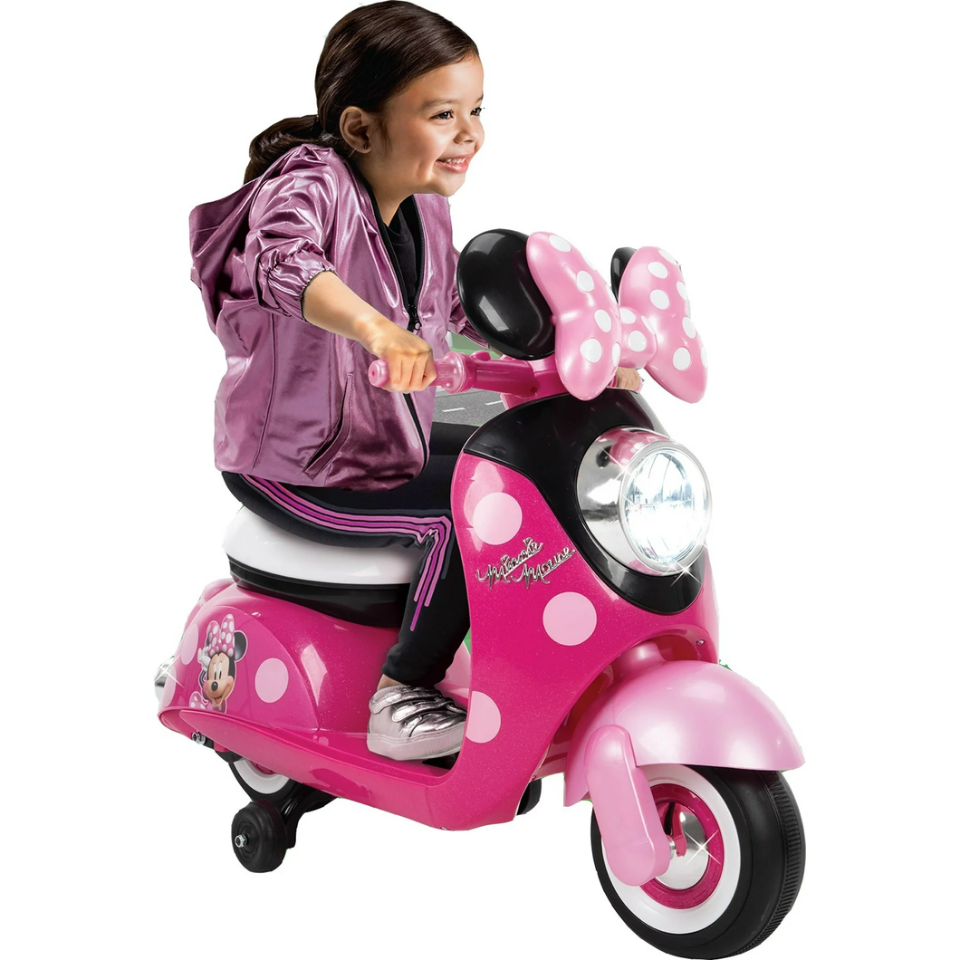 Disney Minnie Mouse Battery-Powered Scooter Ride-On Toy, Ages 18M+