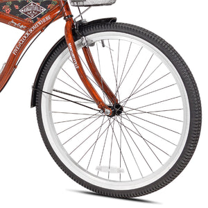 Men's 26" Margaritaville Cruiser Bike Perfect Fit Frame Comfort Ride, Wood Grain