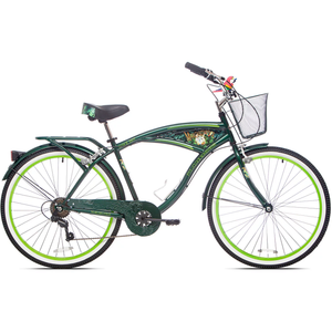 Men's 26" Margaritaville Cruiser Bike Perfect Fit Frame Comfort Ride, Green