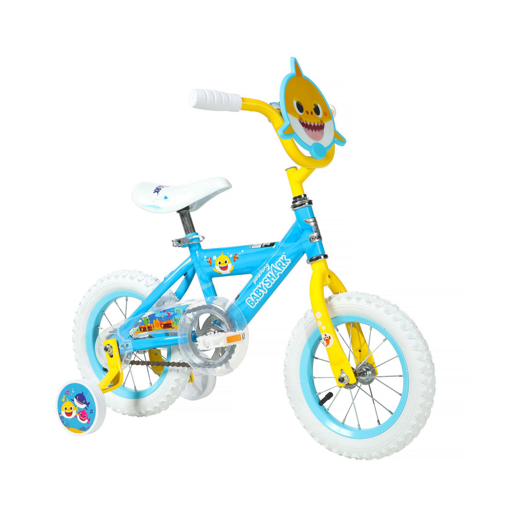 Kids Baby Shark Bike w/ Training Wheels and Custom Baby Shark Graphics, Ages 3-5