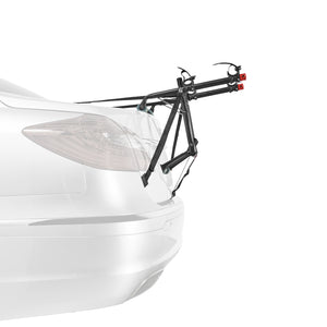 2-Bicycle Ultra Compact Sedan Trunk Mounted Bike Rack Carrier w/ Secure Tie-Downs