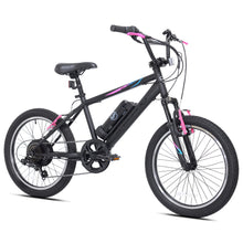 Load image into Gallery viewer, Kid&#39;s 20&quot; Torpedo Electric Bike, 6-Speed, Up to 15 Miles Range, Ages 6+, Pink
