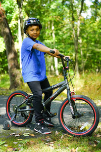 18" Abyss BMX Bike w/ Front Pegs and Training Wheels, Ages 6-9