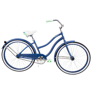 Women's Beach Cruiser Bike 26" Perfect Fit Steel Frame Comfort Ride, Blue