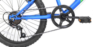 Boys' Crossfire Mountain Bike 20" Wheels Steel Frame, Ages 8-12, Blue