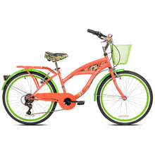 Load image into Gallery viewer, Girl&#39;s 24&quot; Margaritaville Cruiser Bike Perfect Fit Frame Comfort Ride, Coral Red
