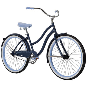 Women's Classic Cruiser Bike 26" Perfect Fit Steel Frame Comfort Ride, Dark Blue