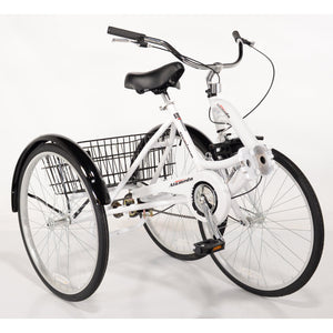 26" Alameda Folding Adult Tricycle Comfort Ride Cruiser Trike, White