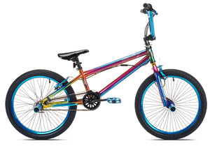 20" Fantasy BMX Bike Sturdy Steel Frame w/ Front and Rear Pegs, Rider Height 4'2"+