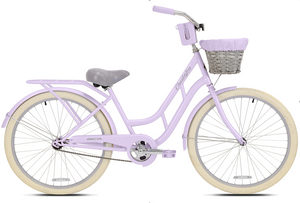 Women's 26" Charleston Beach Cruiser Bike Perfect Fit Comfort Ride, Lavender
