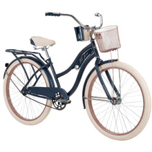 Load image into Gallery viewer, Women&#39;s Beach Cruiser Bike 26&quot; Perfect Fit Steel Frame Comfort Ride, Dark Blue
