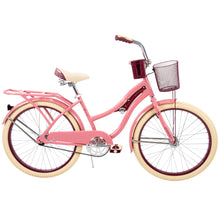Load image into Gallery viewer, Girl&#39;s Classic Cruiser Bike 24&quot; Perfect Fit Steel Frame Comfort Ride, Pink
