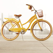 Load image into Gallery viewer, Women&#39;s Classic Cruiser Bike 26&quot; Perfect Fit Steel Frame Comfort Ride, Yellow
