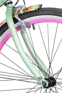 Women's Margaritaville Cruiser Bike 26" Perfect Fit Frame Comfort Ride, Pastel Green