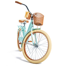 Load image into Gallery viewer, Girl&#39;s Classic Cruiser Bike 24&quot; Perfect Fit Steel Frame Comfort Ride, Mint Green
