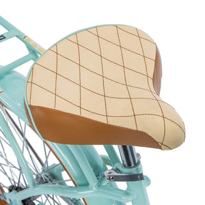 Girl's Classic Cruiser Bike 24" Perfect Fit Steel Frame Comfort Ride, Mint Green