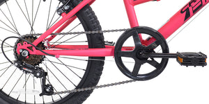 Girl's Crossfire Mountain Bike 20" Wheels Steel Frame, Ages 8-12, Pink