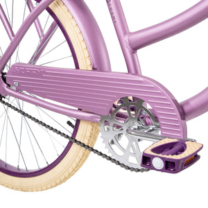 Girl's Classic Cruiser Bike 24" Perfect Fit Steel Frame Comfort Ride, Purple