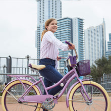 Load image into Gallery viewer, Girl&#39;s Classic Cruiser Bike 24&quot; Perfect Fit Steel Frame Comfort Ride, Purple
