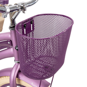 Girl's Classic Cruiser Bike 24" Perfect Fit Steel Frame Comfort Ride, Purple