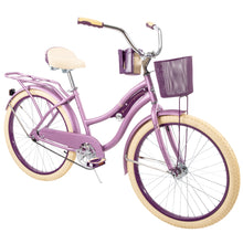 Load image into Gallery viewer, Girl&#39;s Classic Cruiser Bike 24&quot; Perfect Fit Steel Frame Comfort Ride, Purple
