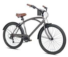 Load image into Gallery viewer, Men&#39;s 26&quot; Bayside Beach Cruiser Bike Perfect Fit Steel Frame, 7-Speed, Cocoa
